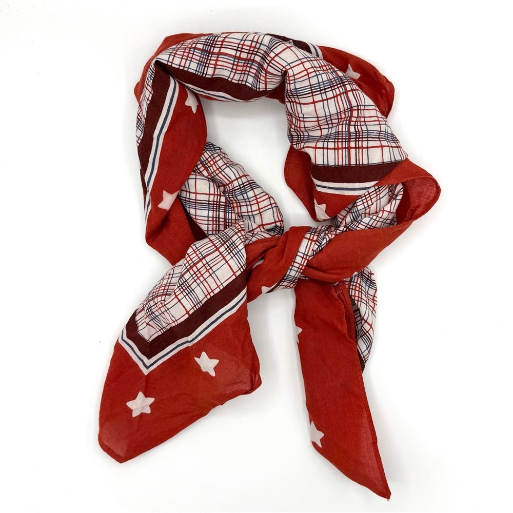Free People Western Plaid & Stars Scarf